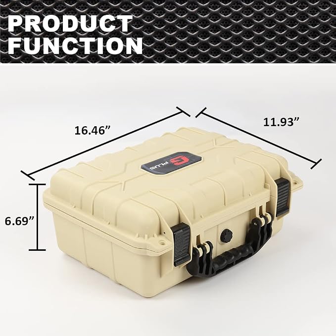 Storage Box for Collectible Cards, Tools, Screws, Craft Supplies DIY Adjustable Organizer Box with Removable Dividers & Protective Foam, Lightweight Stackable Storage Container Beige Large