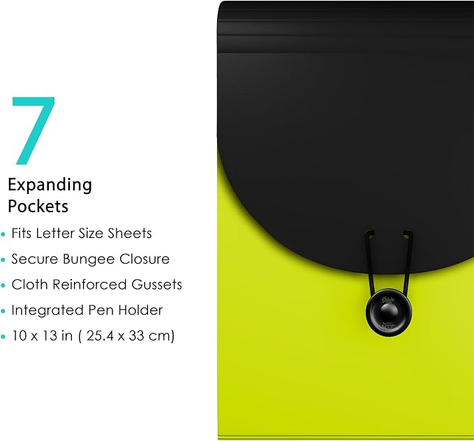 iScholar 7 Pocket Expanding Backpack Folder, Color May Vary (30710) (Pack of 6)