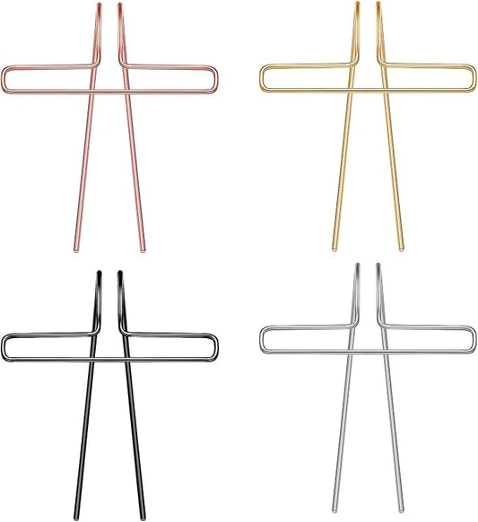 Book Clips to Hold Book Open, 4 Packs Book Holders for Reading Hands Free Metal Music Book Page Holder Portable Book Opener Holder Clips for Women Girls Student Teacher Book Lovers Reading Accessories