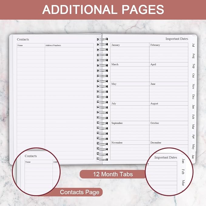2025-2026 Planner - Weekly and Monthly Planner 2025-2026 from July 2025 to June 2026, Easy to Organize Your Daily Life, 7" x 10", Pink