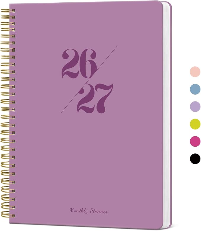 Monthly Planner 2026-2027, 18 Months Calendar Planner 2026-2027, Runs from July 2026 - December 2027, 7" x 10", Perfect for School Office Home Planning - Boho Purple