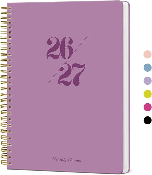 Monthly Planner 2026-2027, 18 Months Calendar Planner 2026-2027, Runs from July 2026 - December 2027, 7" x 10", Perfect for School Office Home Planning - Boho Purple