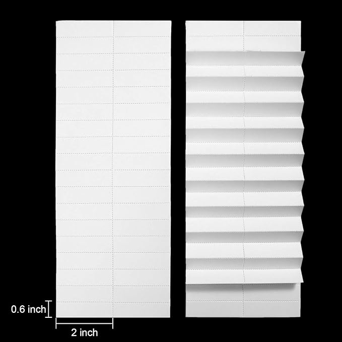 720 Pieces Blank Tab and Inserts Hanging File Paper Tab Inserts(5.2 x 1.5 cm/ 2 x 0.6 Inch)