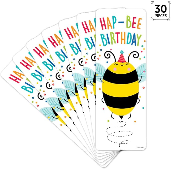 CTP HAP-BEE Birthday Bookmark, 30 Count (Creative Teaching Press 10667)