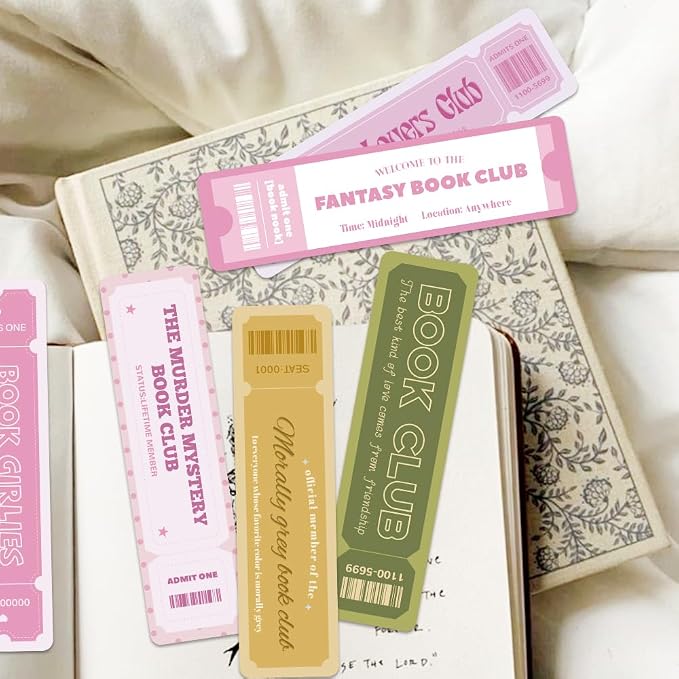 Cute Bookmarks Set for Book Lovers, 30 PCS Funny Paper Page Marker Cards for Women, Book Club Readers Accessories for Dark Romance Fantasy Thriller True Crime Booktok Book Tracker Supplies Gifts Bulk
