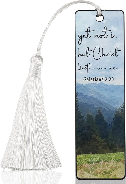 Christian Christ - Centered Bookmark, Inspirational Gift for Believers, Uplifting Gift for Spiritual Readers, Spiritual Bookish Present, Unique Landscape & Scripture Design Bookmark, WCB79