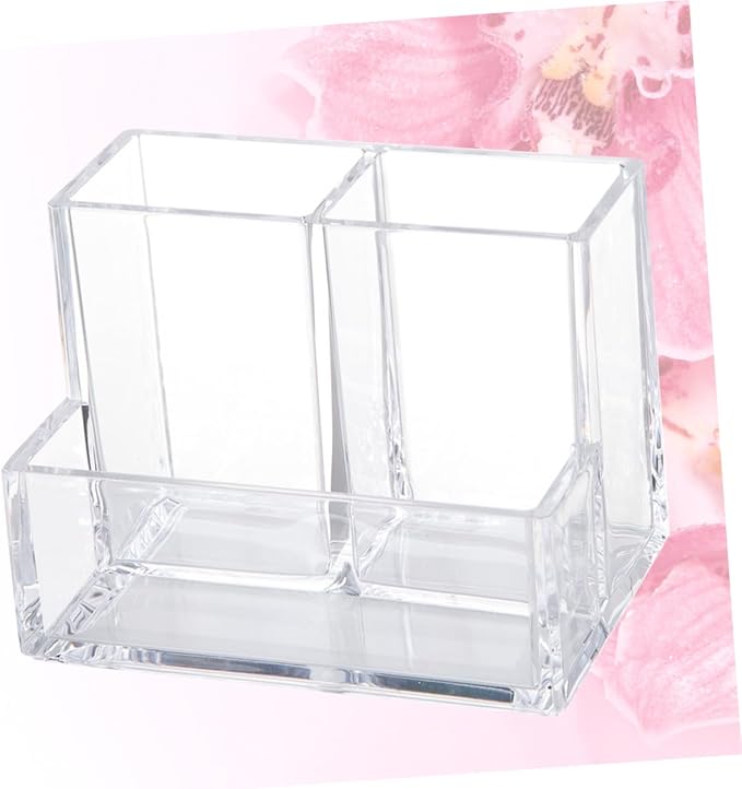 DOITOOL 1pc Creative Transparent Acrylic Desktop Organizer for Office Supplies Makeup and Sundries Versatile Storage Case for Pens Markers Jewelry and More