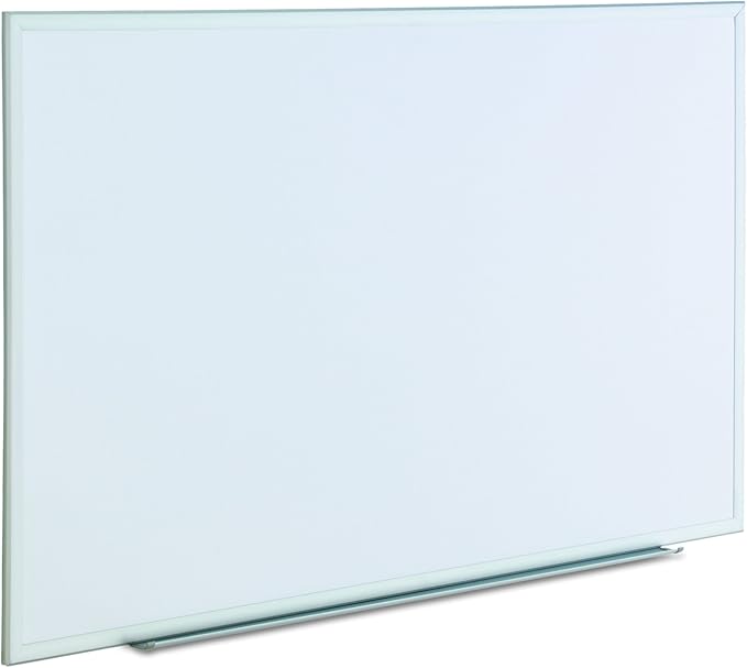 Universal 43625 Dry Erase Board, Melamine, 60 x 36, Satin-Finished Aluminum Frame