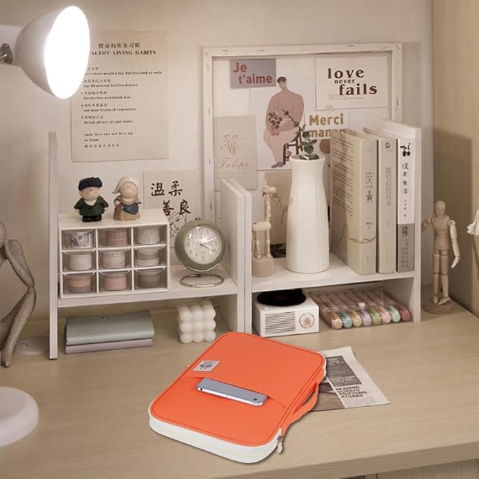 A4 Document Bag File Folder, Multifunctional A4 Document Bags Portfolio Organizer Waterproof Travel Pouch Zippered Case