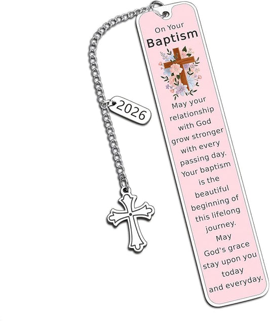 Baptism Gifts for Girl Boys Baptism Gifts for Girls Women Men from Godparent Catholic LDS Christening Gift Baptism Gift Idea Baptism Party Favors Christian Faith Cross Bookmark for Baptized Keepsake