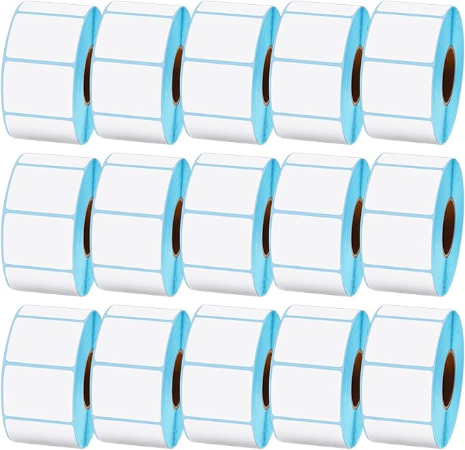 15 Roll Self Adhesive Label Sticker Address Labels, Width 40Mm Direct Thermal Label Stickers for Labelling Envelopes,40×30mm×800