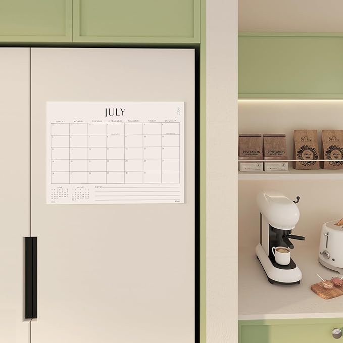 Jotsome Magnetic Calendar for Refrigerator 2026-2027, Monthly Fridge Calendar From Now to June 2027 14x10.5 inch, Easy Planning, Gift for the Holidays (Horizontal)