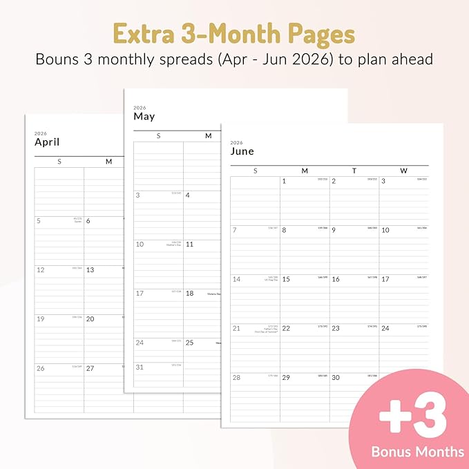 Forvencer Academic Planner 2026-2027, Hardcover Calendar Planner Weekly & Monthly, July 2026 - June 2027, 8.5" x 11", Daily Agenda with Tabs, College School Organizer for Student Teacher, Muted Purple