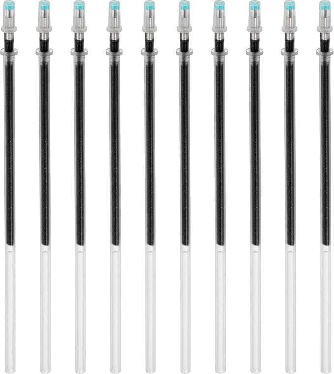 PATIKIL 1mm Gel Pens Refills, 24 Pack Sparkle Metallic Ink Bold Point for Adults Coloring Books Scrapbooking Art Drawing Journaling, Black