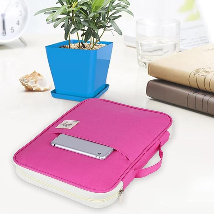 A4 Document Bag File Folder, Multifunctional A4 Document Bags Portfolio Organizer Waterproof Travel Pouch Zippered Case