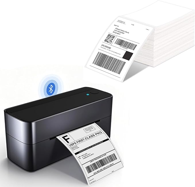 Phomemo 4x6 Shipping Label Printer with 4x6 Thermal Labels Paper 500 PCS/Roll