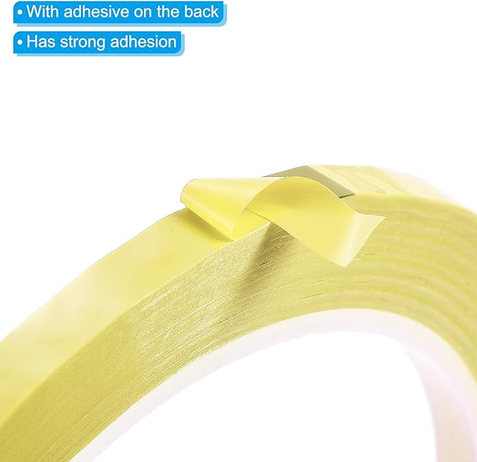 PATIKIL 1/4" Whiteboard Tape, 6 Pack Thin Dry Erase Tape for Graphic Chart Marking DIY Art, Light Yellow