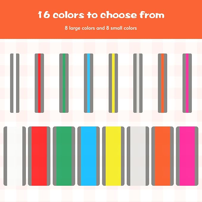 16 Pieces Guided Reading Strips with 2 Sizes, Colored Overlay Dyslexia Tools for Kids and Teacher Supplies, Highlight Bookmark Line Readers for Students and Teacher Must Have