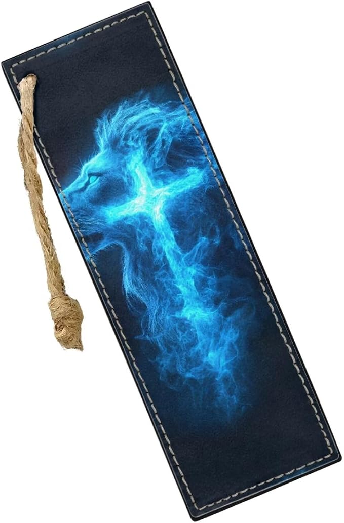 Personalized Bookmark, Bookmark for Book Lovers Abstract Blue Cross Bookmarks for Reading Lovers