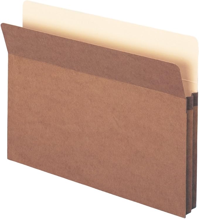 Smead File Pocket, Straight-Cut Tab, 1-3/4" Expansion, Letter Size (Redrope, Letter, 50)