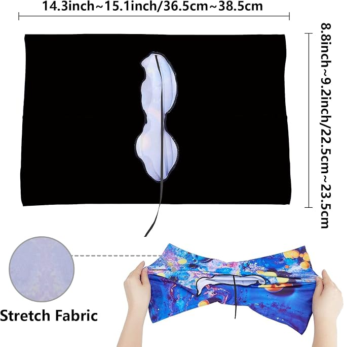 CRASPIRE Moon Stretchable Book Cover Star Black Jumbo Fabric Reusable Washable Large Nylon Book Protector Elastic Notebook Wraps Suitable for Paperbacks Textbook Booknish Hardcover Book Lovers