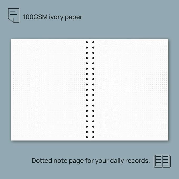 POPRUN Monthly Planner 2026-2027 Spiral Hardcover (8'' x 10''), 18 Months Calendar (Jan.2026-Jun.2027) - 2 Pages per Month with Dotted Note Pages, Sunday Start, Laminated Tab - Midnight Green