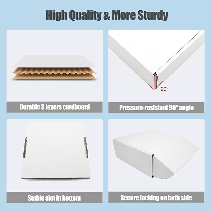 6x4x1 Boxes for Shpping Mailing, 25 Pack Small White Mailer Box Flat Corrugated Cardboard Packaging Gift Boxes Bulk Cheap Literature Mailers for Small Business