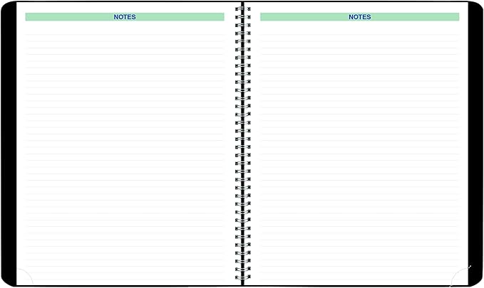 Blueline® 2026 Plan & Link™ Essential Monthly Planner, 16 Months, September 2025 to December 2026, Twin-Wire Binding, 9.25" x 7.25", Black (C1200.81T-26)