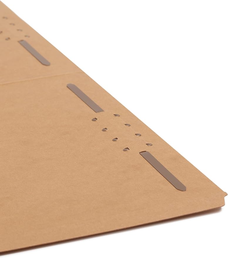 Smead Fastener File Folder, 2 Fasteners, Reinforced 2/5-Cut Tab Right of Center Position, Guide Height, Legal Size, Kraft, 50 per Box (19880)