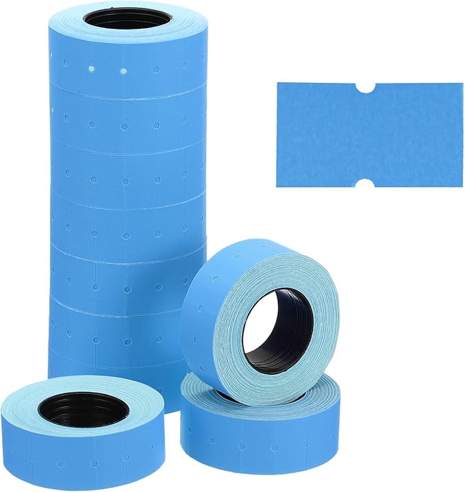 PATIKIL Pricing Labels, 10 Rolls 8000 Price Price Gun Labels Self-Adhesive Rectangular Puzzle Shape Marker Tag Stickers for Date Gun, Blue