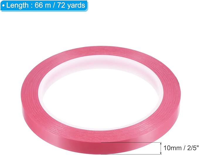 PATIKIL 3/8" Whiteboard Tape, 6 Pack Thin Dry Erase Tape for Graphic Chart Marking DIY Art, Pink