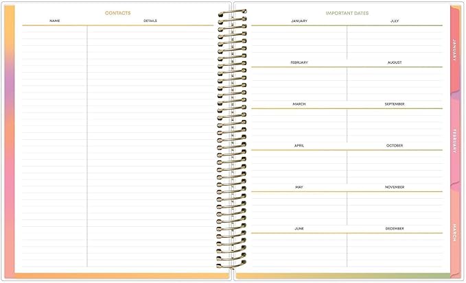 Blue Sky Livewell 24-Month 2027 Monthly Planner Calendar, January 2027 - December 2028, 7" x 9", Flexible Cover, Durable Twin Wire Binding, Colorful Pages, Storage Pocket, Includes Stickers, Lindana