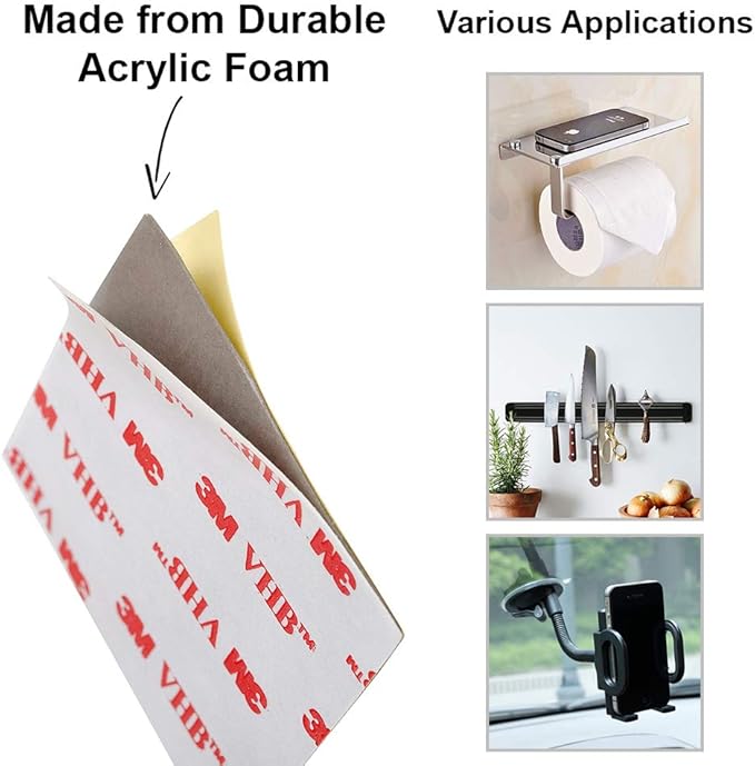 CANOPUS Adhesive Pads, Double Sided Tape for Crafts, Double Sided Adhesive Mounting Squares, RP25 Foam Tape, Pack of 8 Pads, 2in x 2in, Made in USA