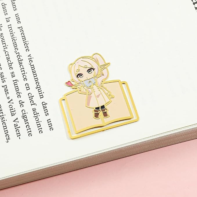 Anime Frieren: Beyond Journey's End Bookmark Stainless Steel Manga Fans Cartoon Fashion Student Scholar Learning Gift (Frieren-3PCS)