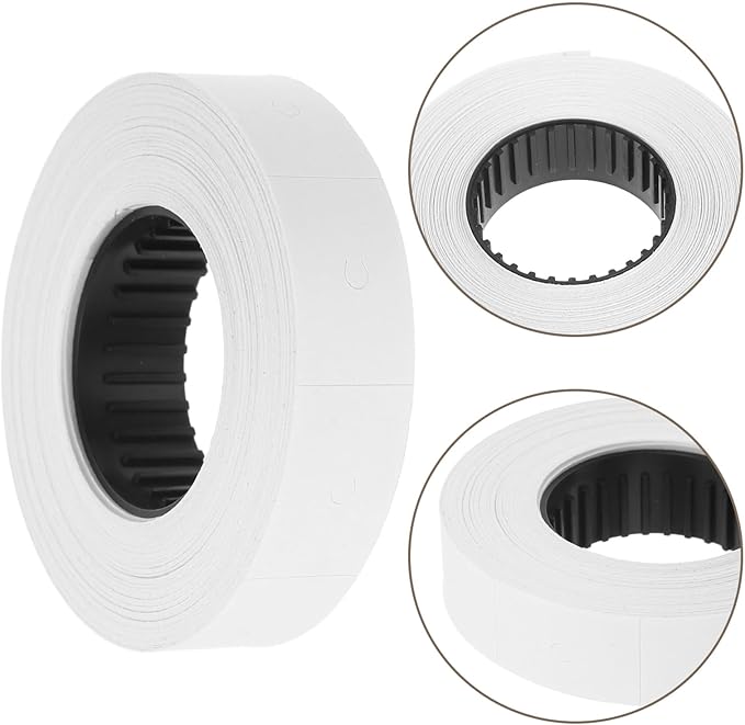 STOBOK 10rolls Price Labeler Paper Double Row Price Tags for Retail Stickers for Quick Item Identification Labels Per Roll for Supermarkets