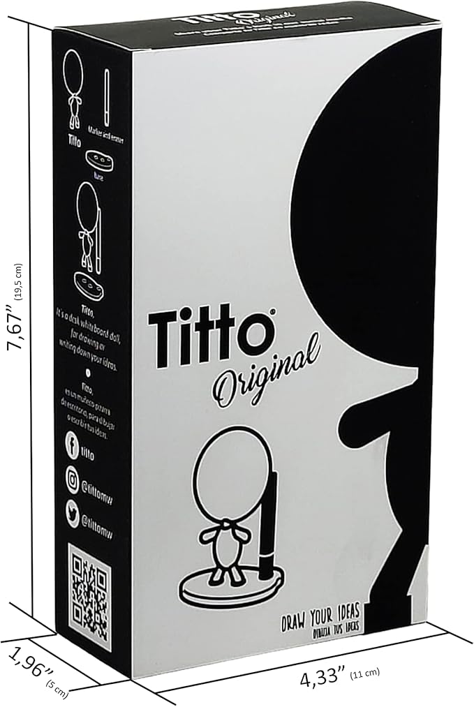 Dry Erase Board - TITTO Original, Draw Your Ideas - Spring Break Gifts - Ceramic Doll - Easter Deco Gifts - for Any Desk - Pink Work Home Office (Pink)