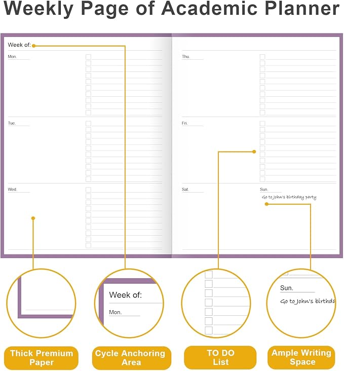 Academic Planner for 2026-2027 or Anytime – 8.5" x 11" Undated Weekly Student Planner For Homeschool, High School, College & Nursing Students, 200 Pages, Green Leaf