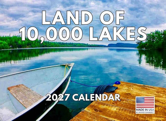Land Of 10000 Lakes Calendar 2027 Monthly Wall Calender 12 Month