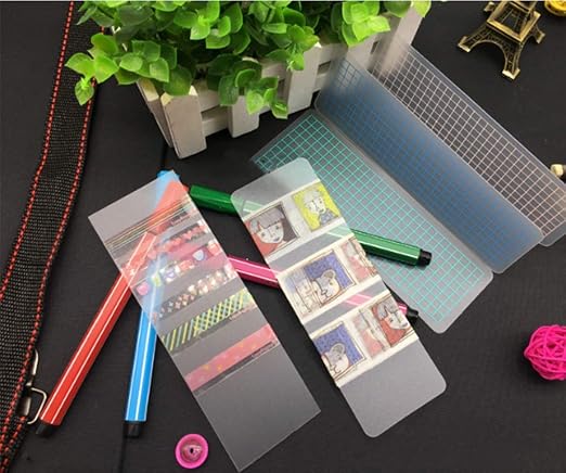 PVC Washi Cards,Storage Bookmark Washi Tape Separate Office School Supplies 40 pcs