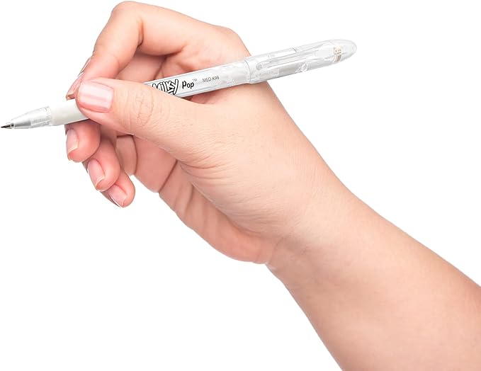 Pentel Milky Pop Pastel Gel Pen, (0.8mm) Medium, White Ink 8 Pack