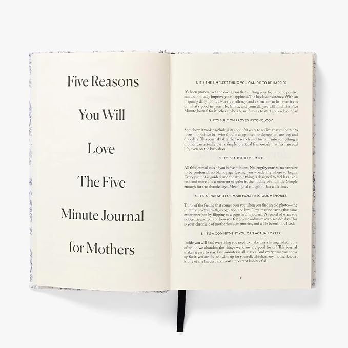 Intelligent Change Five Minute Journal for Moms - Daily Gratitude Journal, Mindfulness & Memory Keepsake for Mothers, Undated - Gifts for Mom