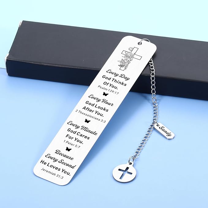 Custom Bookmark, Christian Personalized Bookmark, Catholic Easter Basket Stuffers, Teen Boy Girl Easter Basket Stuffers, First Communion Gifts Confirmation for Girls Boys Teenage, Book Lover Gifts