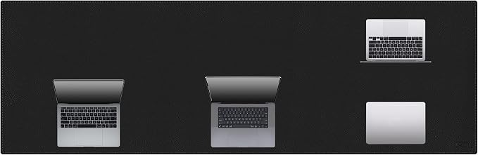 Cacoy Leather Desk Mat, 70.8"x24" Extended Mega Size Professional Computer Desk Pad for Full Desk, Super Large XXXL Desktop Cover Protector for Home and Office, Waterproof Leather Desk Blotter (Black)