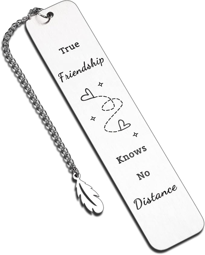 Long Distance Friendship Gifts Bookmark - Going Away Best Friends Gi-fts for Women Girls Leaving Moving Away Gift for Friends Sister BFF for Birthday Galentines Christmas Farewell Long Distance Gifts