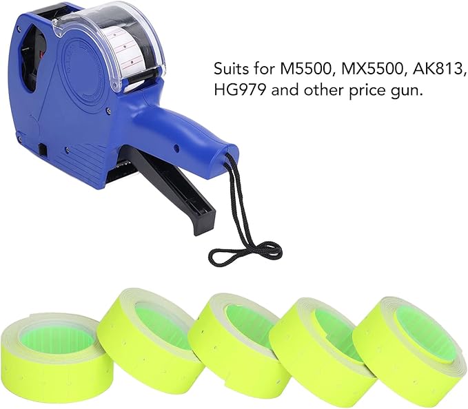 30 Rolls/15000 pcs Price Gun Labels, Blank Price and Date Gun Labels for Mx-5500 M5500, Pricemarker Stickers Label Paper Tag Labels (Yellow)