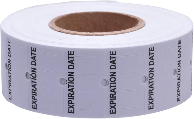 Labels to fit: Motex MX5500, Towa GS Series,Halmark Model H, Kenco 18-8,000 Labels by Kenco (Expiration Date)