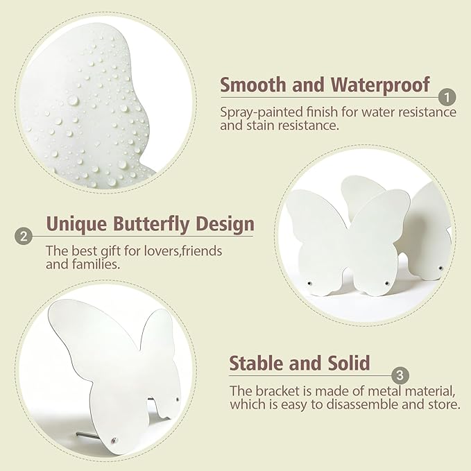 2 Pack Desk Magnet Board,Black Magnetic Board,Metal Magnetic Bulletin Board,Magnet Display Stand with Flower Pins for Home, School, Kitchen, Office (White)