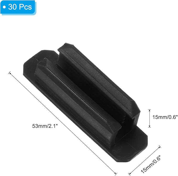 PATIKIL Pen Holder for Desk, 30 Pack Adhesive Pencil Holders Silicone Pencil Holder for Classroom Office Accessories Teacher Supplies, Black