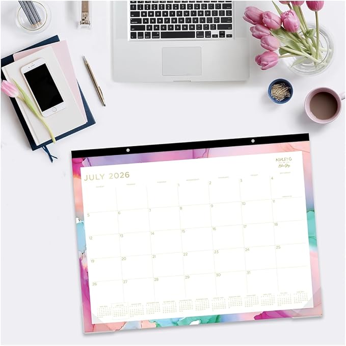 2026-2027 Blue Sky Smoke 17" x 22" Academic Monthly Wall Calendar, Assorted Colors (148668-A27)