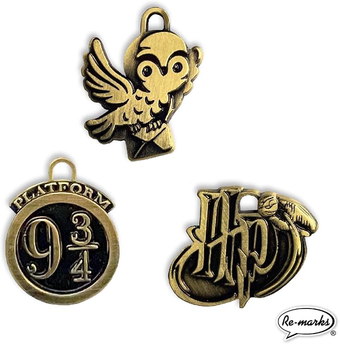 Re-marks Harry Potter Metal Bookmark (3 Charms) for All Ages